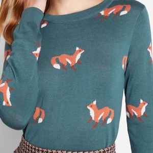 ModCloth Charm School Fox Sweater